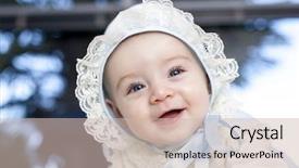  Presentation with blue eyes technology high tech - Slide set consisting of baby with blue eyes smiling background and a soft green colored foreground