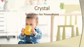  Presentation with baby bottle - Slide deck consisting of baby with bottle of water background and a cream colored foreground