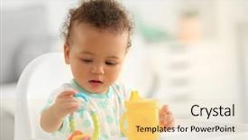  Presentation with baby bottle - PPT layouts enhanced with baby with bottle of water background and a lemonade colored foreground