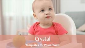  Presentation with baby intensive care - Beautiful slides featuring baby with carrot and apple backdrop and a  colored foreground