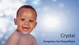  Presentation with baby - PPT theme having baby with one years old background and a  colored foreground