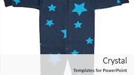  Presentation with baby clothes - PPT theme with baby wool clothes isolated on white background background and a white colored foreground