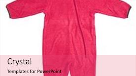  Presentation with baby clothes - Colorful presentation theme enhanced with baby-wool-clothes-isolated backdrop and a coral colored foreground