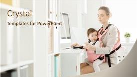  Presentation with nanostructured lipid carrier - Slide set having babycarrier - adorable baby in pink carrier background and a sky blue colored foreground