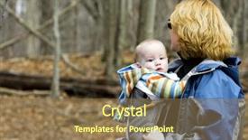  Presentation with woods - Beautiful slides featuring babycarrier - baby being carried by mother backdrop and a  colored foreground