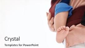  Presentation with mother baby animation - Amazing slide deck having babycarrier - mother with her baby backdrop and a  colored foreground