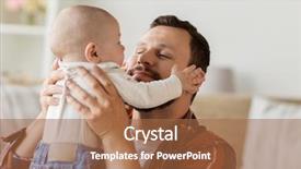  Presentation with happy baby - Amazing theme having babyhood - family parenthood and people concept backdrop and a red colored foreground