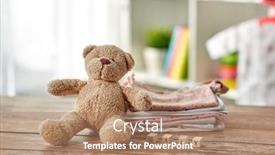  Presentation with baby blocks - Cool new PPT layouts with babyhood-and-clothing-concept-baby backdrop and a coral colored foreground