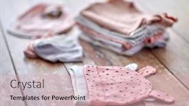  Presentation with clothing - Slide set enhanced with babyhood-and-clothing-concept-close background and a lemonade colored foreground