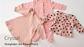  Presentation with baby girl - Cool new PPT layouts with babyhood-and-clothing-concept-pink backdrop and a lemonade colored foreground
