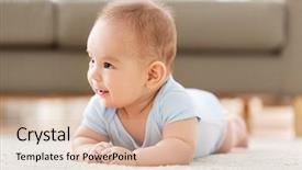  Presentation with childhood - Beautiful presentation featuring babyhood childhood and people concept backdrop and a lemonade colored foreground