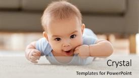  Presentation with airplane baby concept - Audience pleasing presentation theme consisting of babyhood childhood and people concept backdrop and a  colored foreground