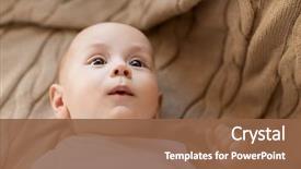  Presentation with childhood - Slide deck enhanced with babyhood childhood and people concept background and a tawny brown colored foreground