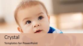  Presentation with childhood - Beautiful PPT theme featuring babyhood childhood and people concept backdrop and a coral colored foreground