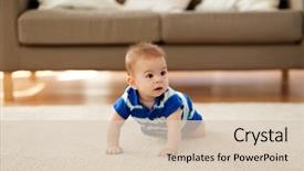  Presentation with childhood - Slide set featuring babyhood childhood and people concept background and a lemonade colored foreground