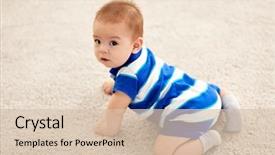  Presentation with childhood - Cool new slide deck with babyhood childhood and people concept backdrop and a lemonade colored foreground