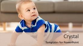  Presentation with childhood - Presentation theme featuring babyhood childhood and people concept background and a soft green colored foreground