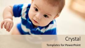  Presentation with childhood - Cool new slide set with babyhood childhood and people concept backdrop and a lemonade colored foreground