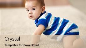  Presentation with childhood - Theme consisting of babyhood childhood and people concept background and a lemonade colored foreground