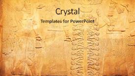  Presentation with ancient greek of stone - Amazing slide set having babylon - ancient sumerian stone carving backdrop and a yellow colored foreground