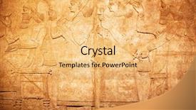  Presentation with ancient greek of stone - Slide deck having babylon - ancient sumerian stone carving background and a yellow colored foreground