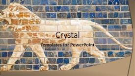  Presentation with lion - Cool new slide set with babylon - ancient sumerian tle panel depicting backdrop and a lemonade colored foreground