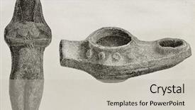  Presentation with lamps - Presentation having babylon - antique babylonian oil lamps created background and a light gray colored foreground