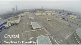  Presentation with roof - PPT layouts with babylon - large empty parking roof background and a gray colored foreground