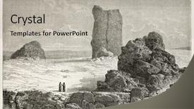  Presentation with tower - Colorful presentation design enhanced with babylon - tower of babel old illustration backdrop and a light gray colored foreground