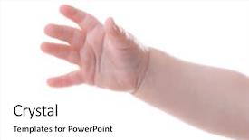  Presentation with neonatal nurse baby hand mother - PPT theme featuring baby's hand gesturing isolated background and a white colored foreground