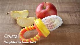  Presentation with apple - PPT layouts having baby's nibbler with apple background and a  colored foreground