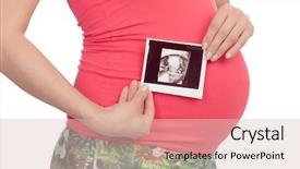  Presentation with baby ultrasound - Audience pleasing presentation theme consisting of babys womb - excited pregnant woman backdrop and a lemonade colored foreground