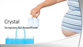  Presentation with baby shoes - Presentation enhanced with 25 international kite fliers background and a tawny brown colored foreground