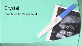  Presentation with ultrasound - Amazing presentation having babys womb - ultrasound photo and pregnancy test backdrop and a arctic colored foreground