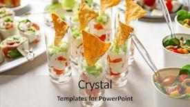  Presentation with baby shower - Theme featuring babyshower - appetizers for baby shower party background and a mint green colored foreground