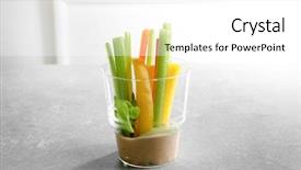  Presentation with baby shower - Theme having babyshower - vegetable sticks for baby shower background and a  colored foreground