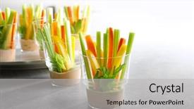  Presentation with baby shower - Theme having babyshower - vegetable sticks for baby shower background and a  colored foreground