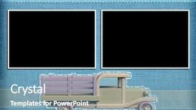  Presentation with scrapbook - Audience pleasing theme consisting of babytemplate - decorative template with photo frames backdrop and a teal colored foreground