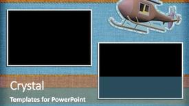  Presentation with scrapbook - Presentation theme having babytemplate - decorative template with photo frames background and a teal colored foreground