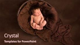  Presentation with sleeping baby - Audience pleasing slide set consisting of babytemplate - newborn baby sleeping backdrop and a wine colored foreground