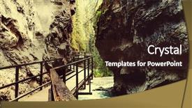  Presentation with canada voting - Audience pleasing presentation theme consisting of bach - johnston canyon in banff np backdrop and a wine colored foreground