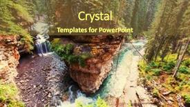  Presentation with canada - PPT theme having bach - johnston canyon in banff np background and a  colored foreground