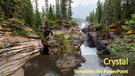  Presentation with british columbia canada - Slide set featuring bach - johnston canyon in banff np background and a tawny brown colored foreground