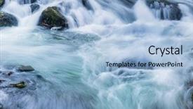  Presentation with running water engineering - Beautiful PPT theme featuring bach with running clear water backdrop and a  colored foreground