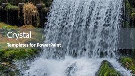  Presentation with running water engineering - Cool new PPT theme with bach with running clear water backdrop and a  colored foreground