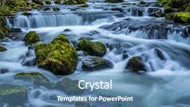  Presentation with clear water - Presentation having bach with running clear water background and a teal colored foreground