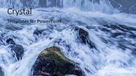  Presentation with clear water - Beautiful PPT theme featuring bach with running clear water backdrop and a  colored foreground