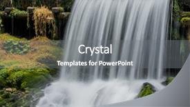  Presentation with running water engineering - Cool new PPT theme with bach with running clear water backdrop and a gray colored foreground