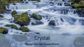 Presentation with clear water - Slides having bach with running clear water background and a teal colored foreground