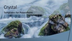  Presentation with clear water - Amazing presentation theme having bach with running clear water backdrop and a  colored foreground